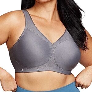 - Glamorise 34B Gray MagicLift Seamless Sport Bra! NEW!